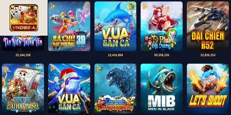 Trải nghiệm bắn cá long vương tại VND88